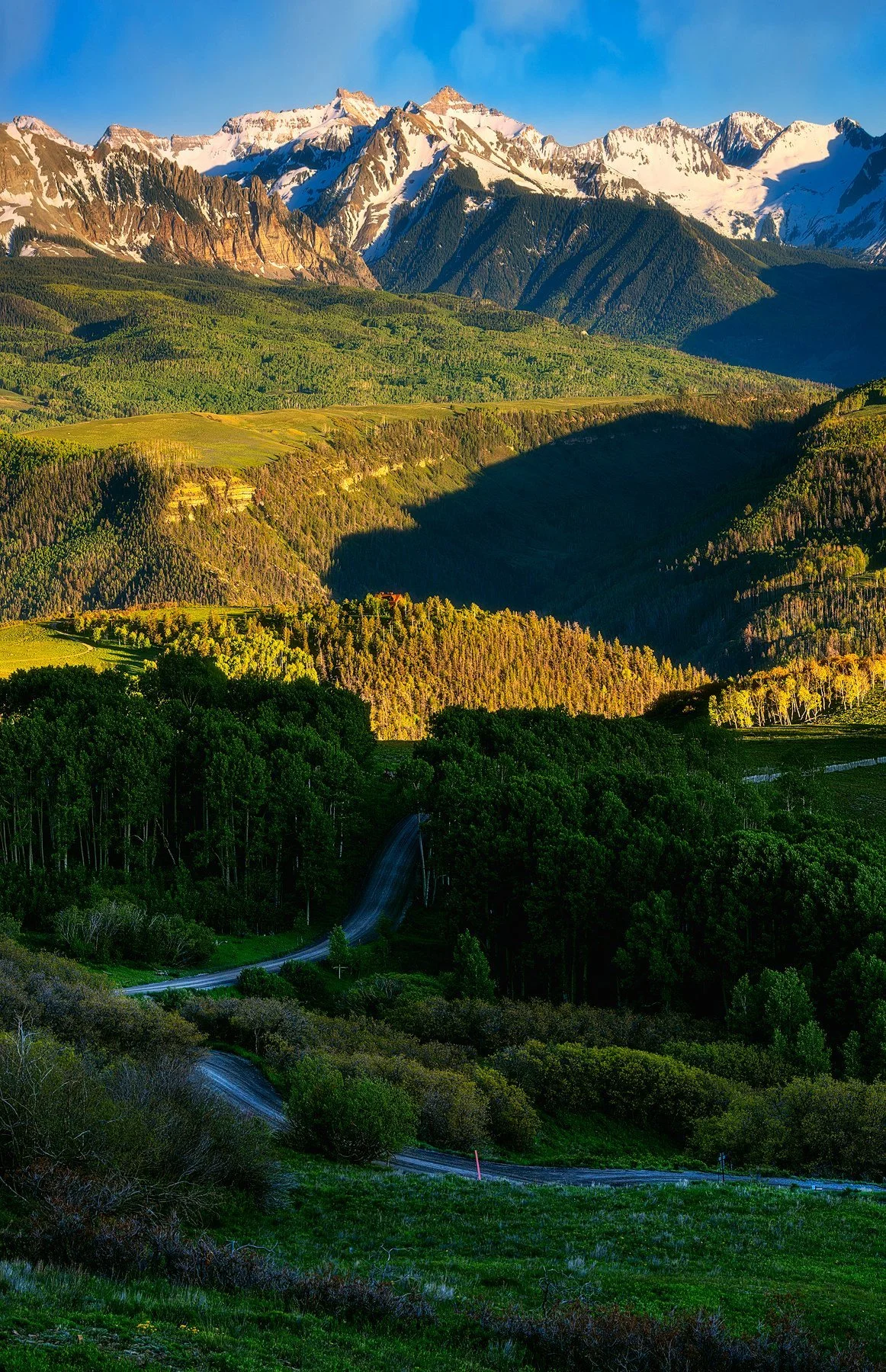 Peaks of the San Miguel Mountains from my campsite above Telluride