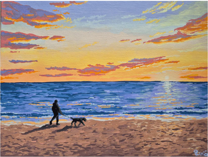 Sunset Walkies | Original Art