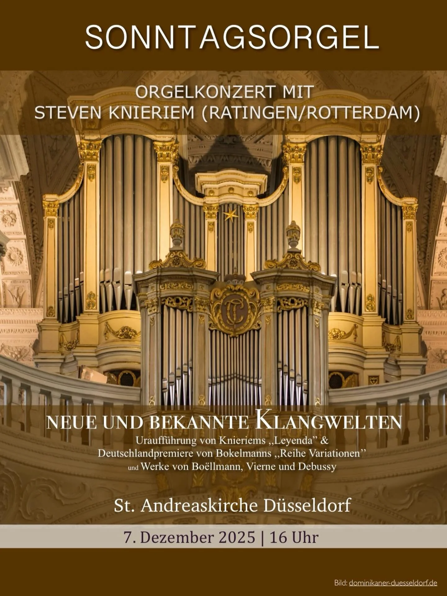 This is next Sunday.
With new compositions by myself and Rijnhard Bokelmann!