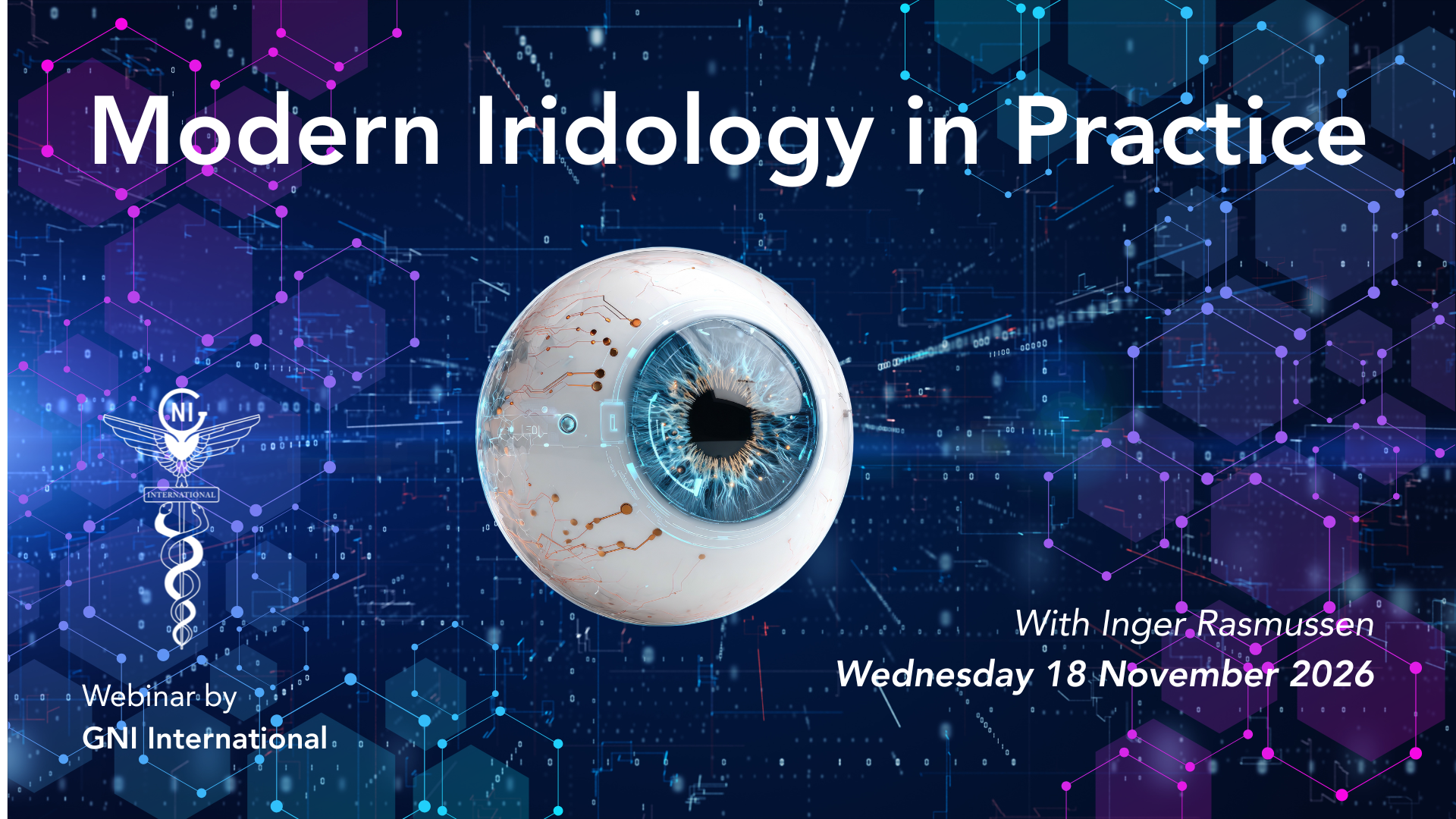 Modern Iridology in Practice webinar poster