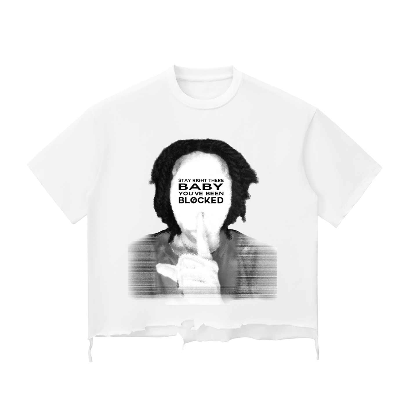 Snow Wash Raw-Hem Boxy T-shirt