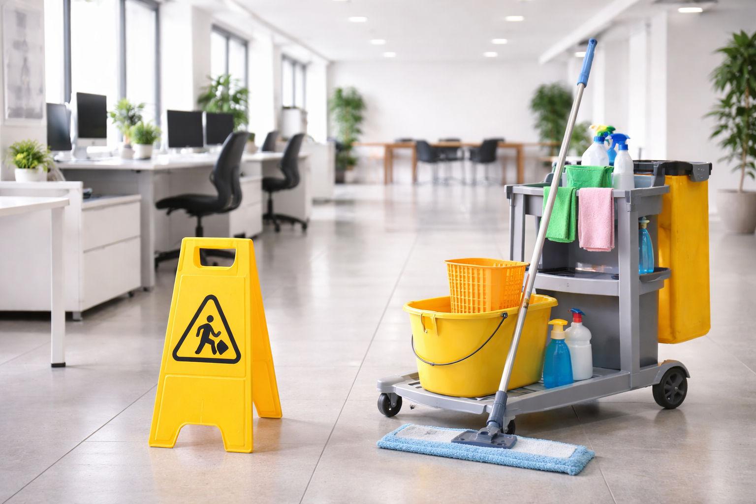 Curățenie în spații comerciale