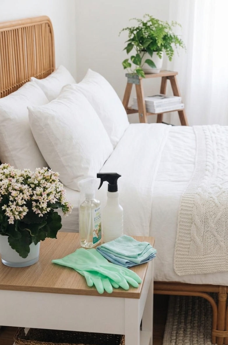 standard house cleaning items used in a professional house clean