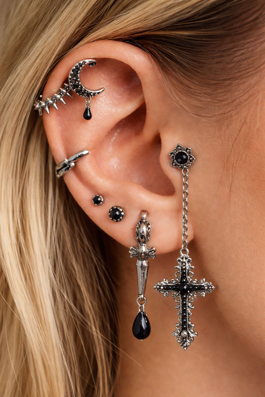 A black, sparkly curation. 