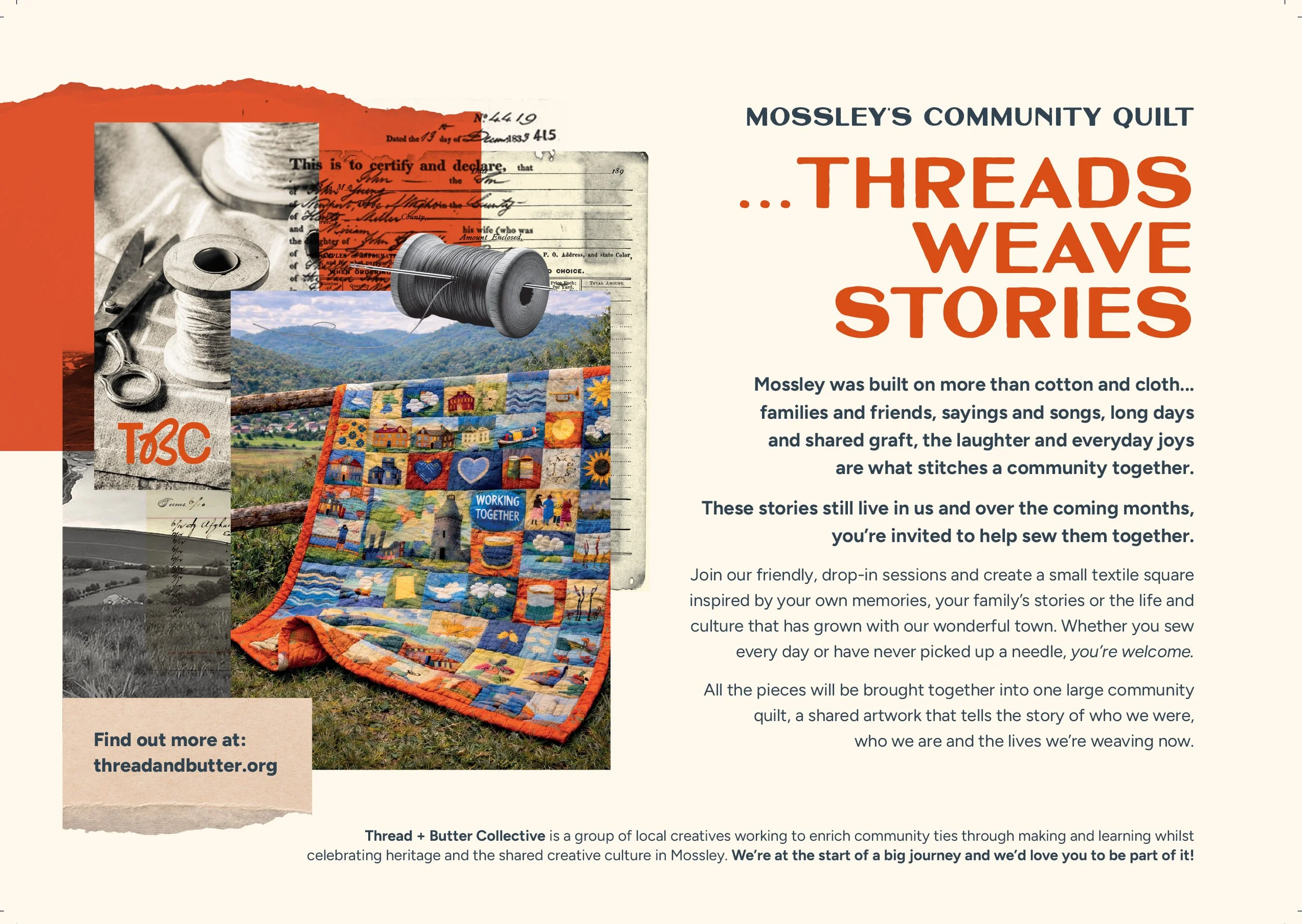 Threads Weave Stories...A Community Quilt