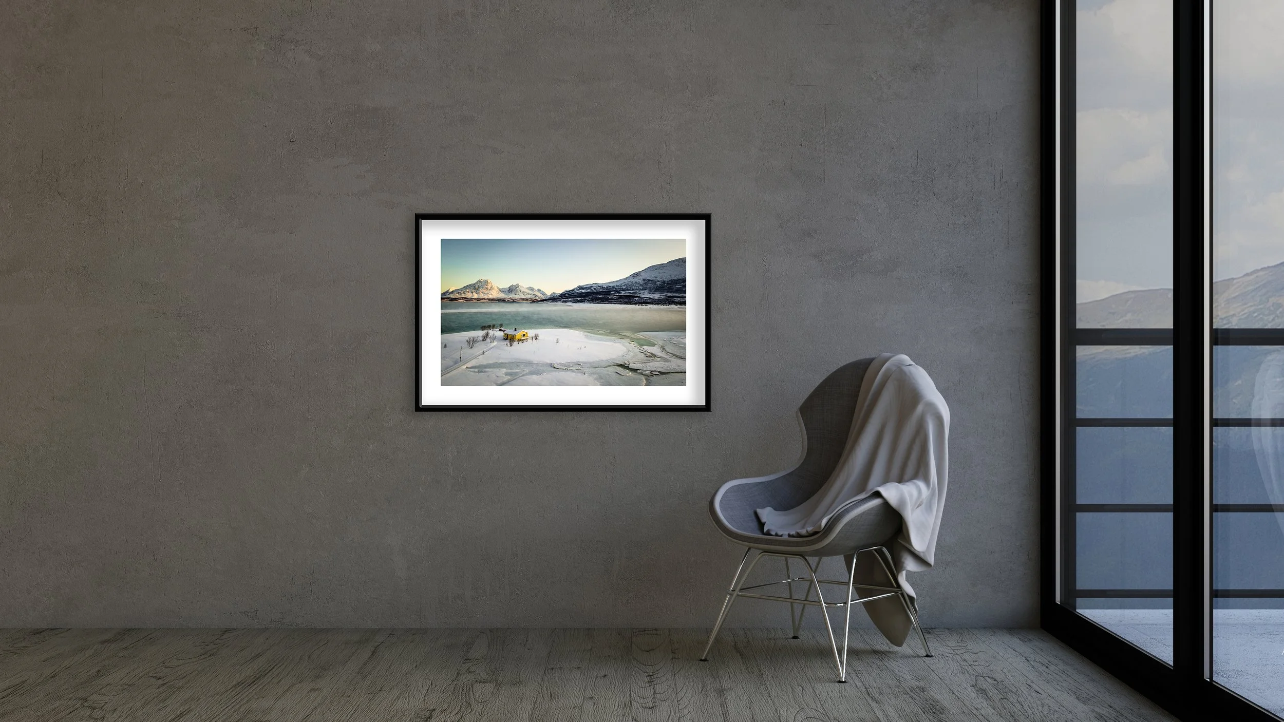 Contemporar Empt Room and Chair Norway Cabin.jpg