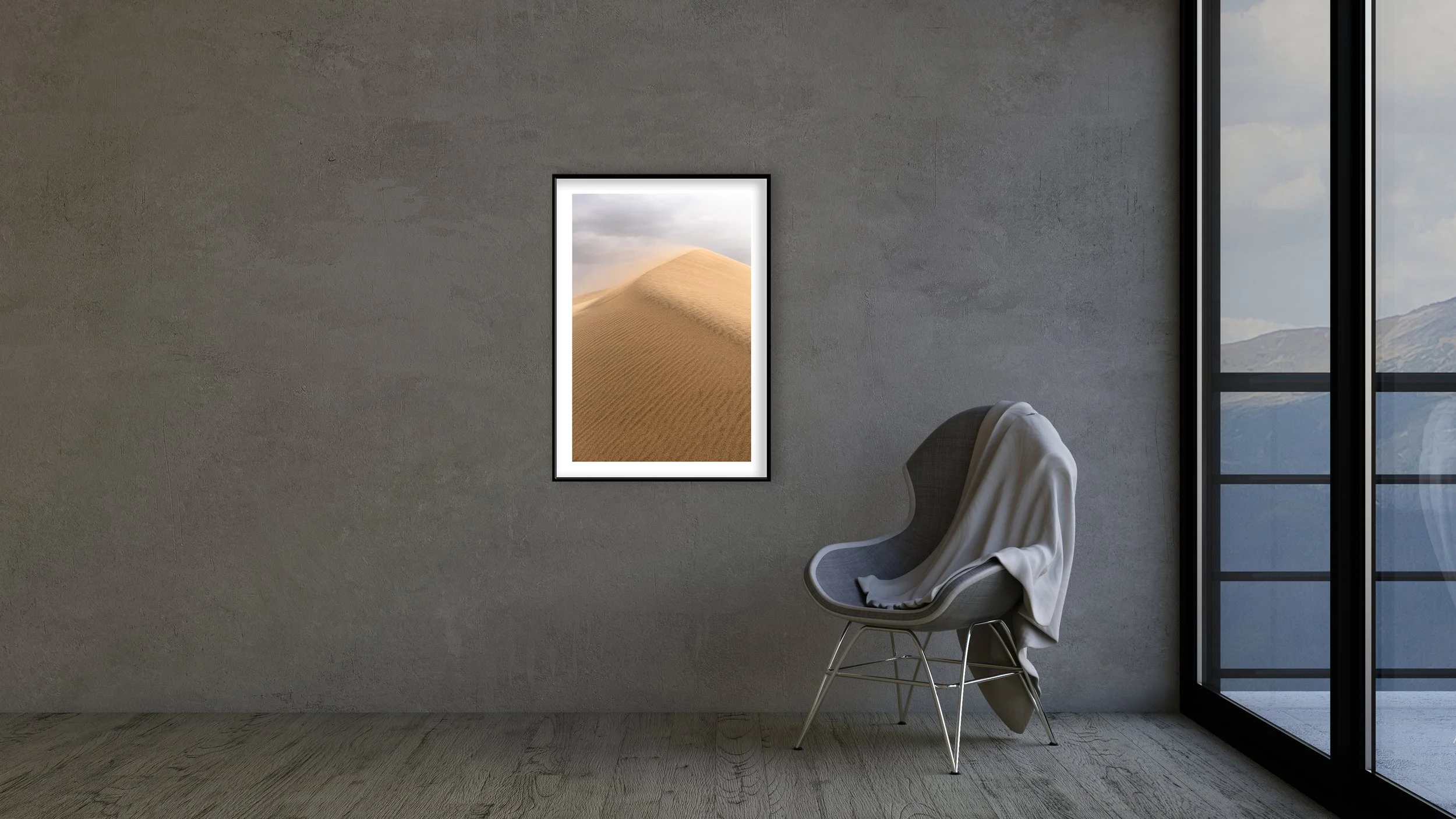 Contemporar Empty Room and Chair Sand Dune 2.jpg