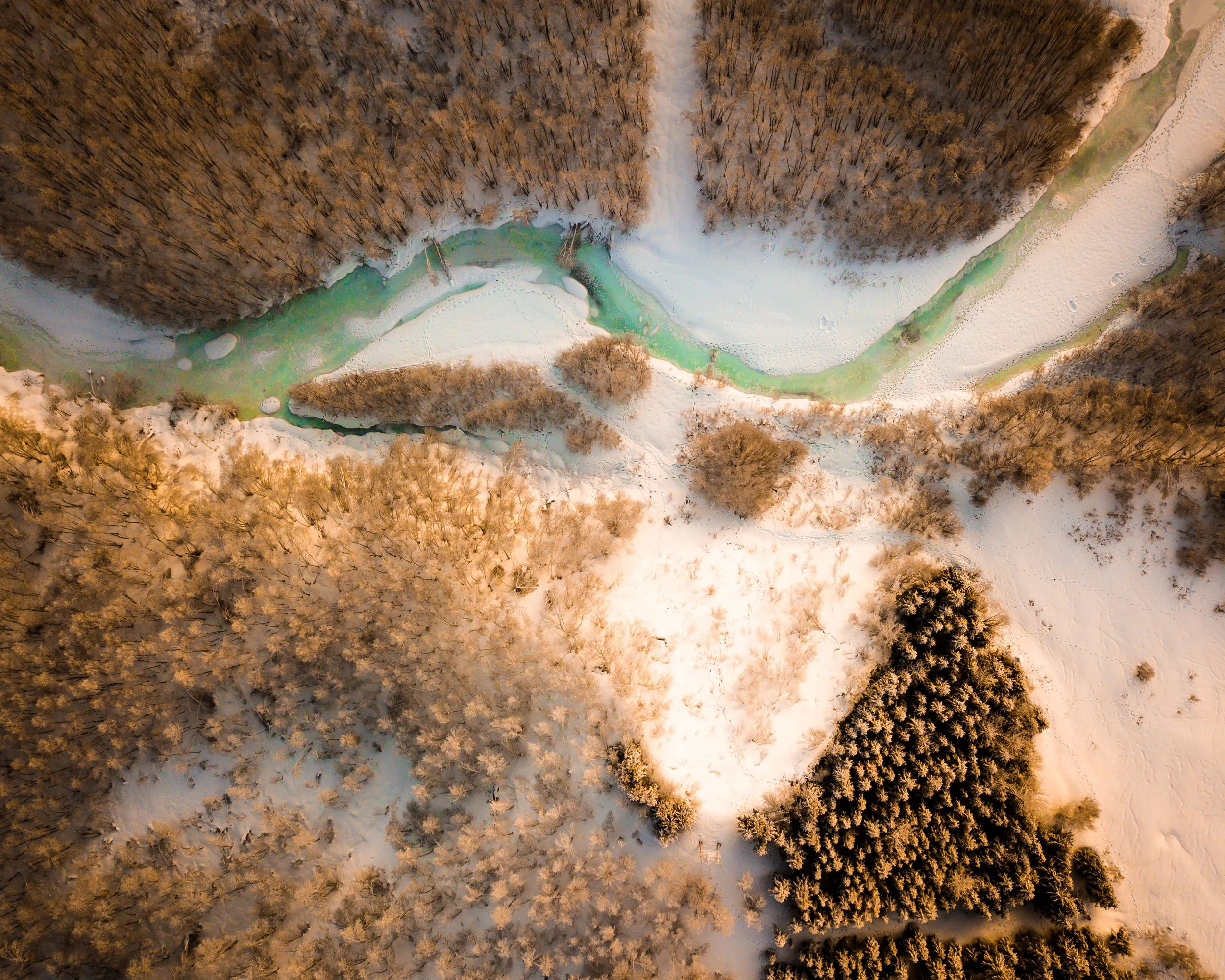 Arctic River from Above, Tromsø Valley