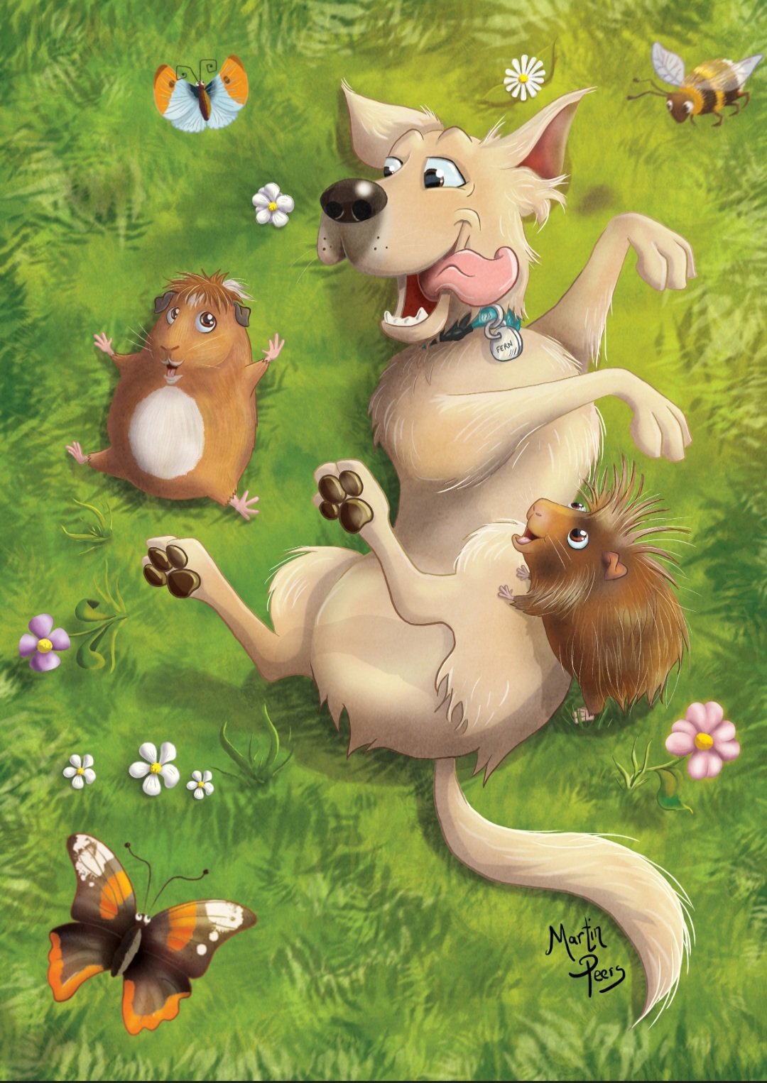 A digitally painted private commission - pet portraits!