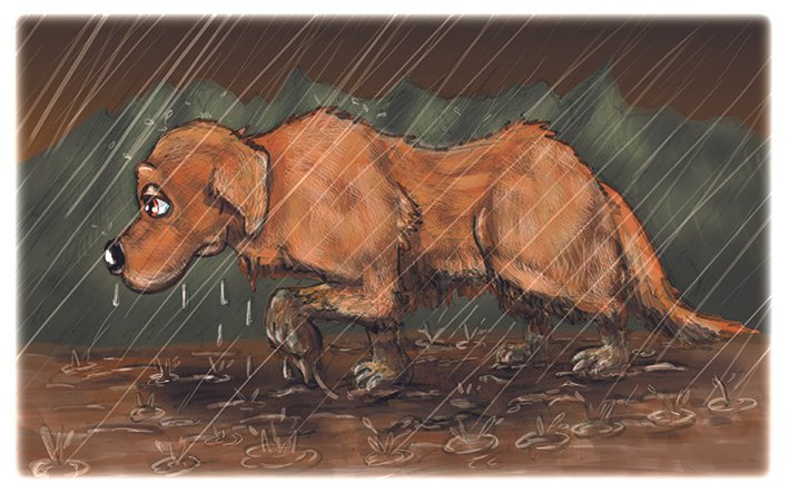 My favourite illustration from "Levi Journey" (digitally coloured pencil sketch)