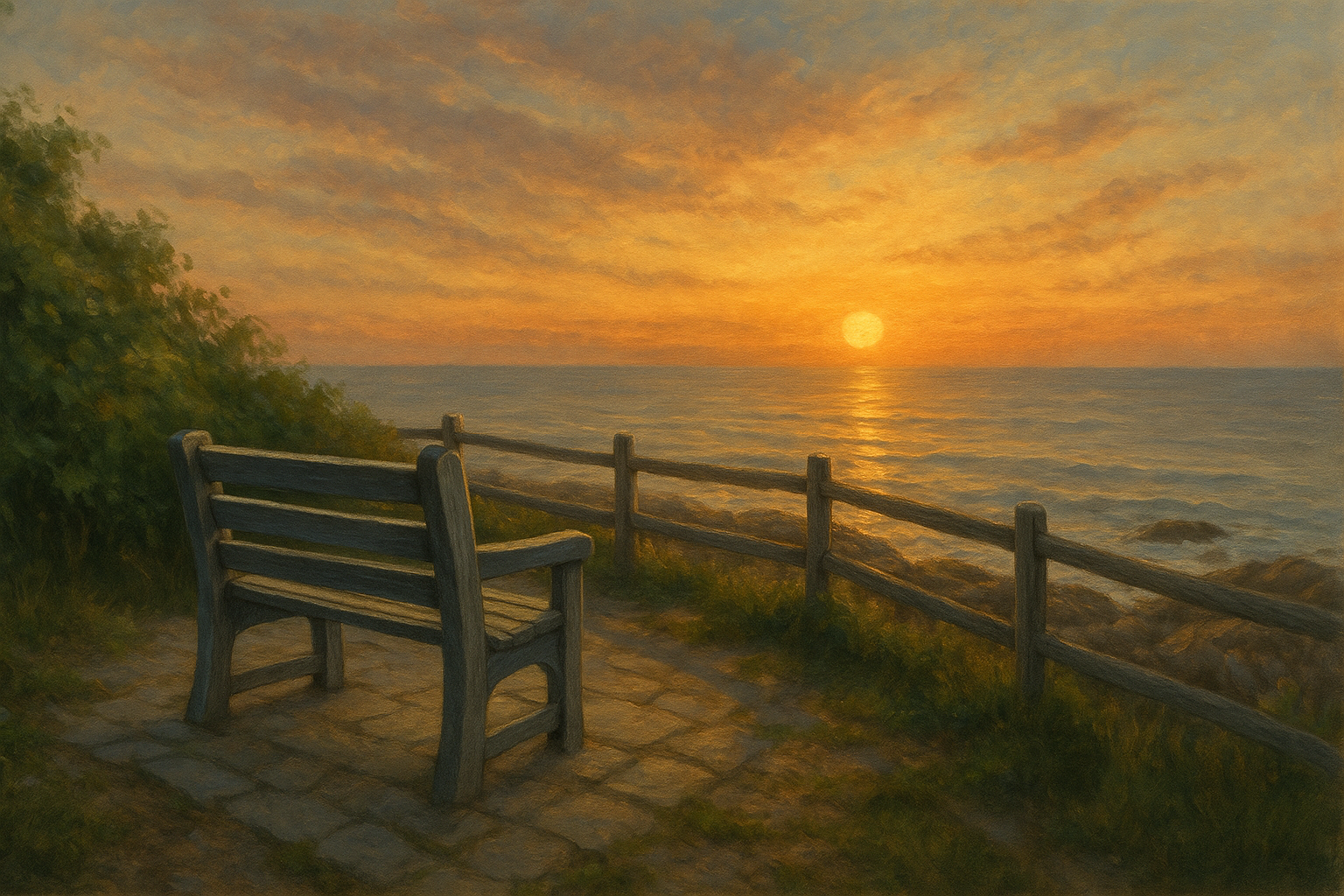 Bench overlooking the marginal way