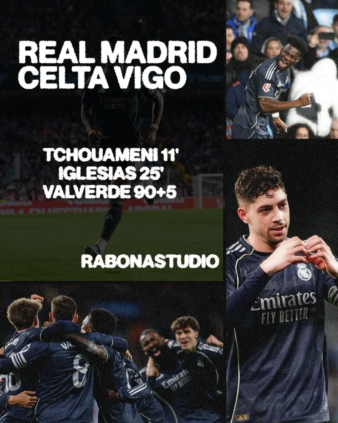 Valverde 90+5 !
Le Real revient &agrave; 1 points du Bar&ccedil;a avant d&rsquo;affronter Manchester City en Champions League. Malgr&eacute; la victoire on a vraiment pas eu un grand Madrid&hellip;