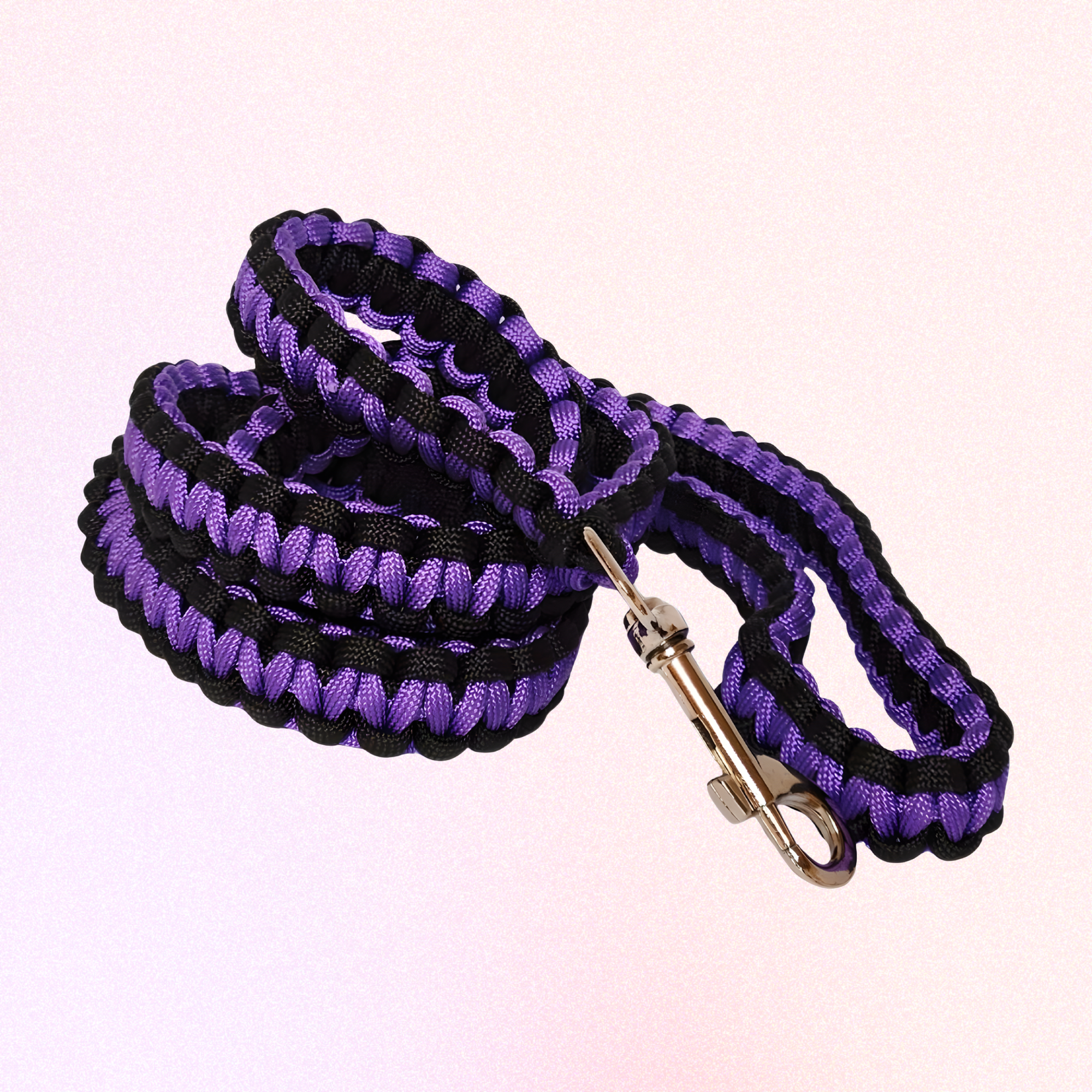 Vibrant Purple & Black Paracord Pet Lead