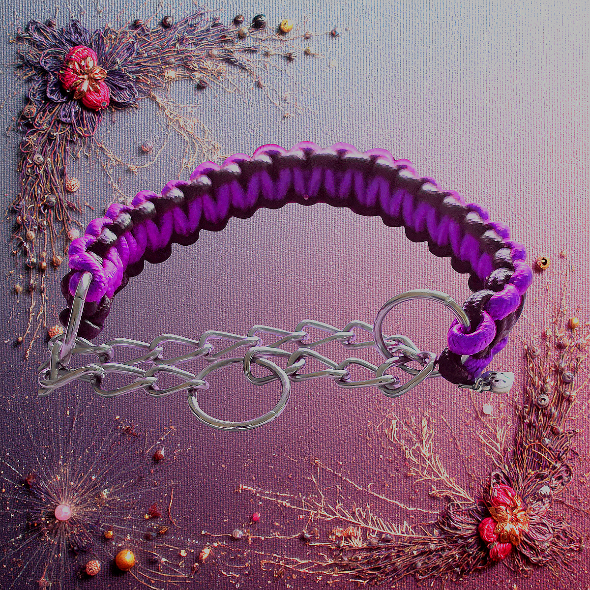 Purple Majesty Martingale Pet Collar