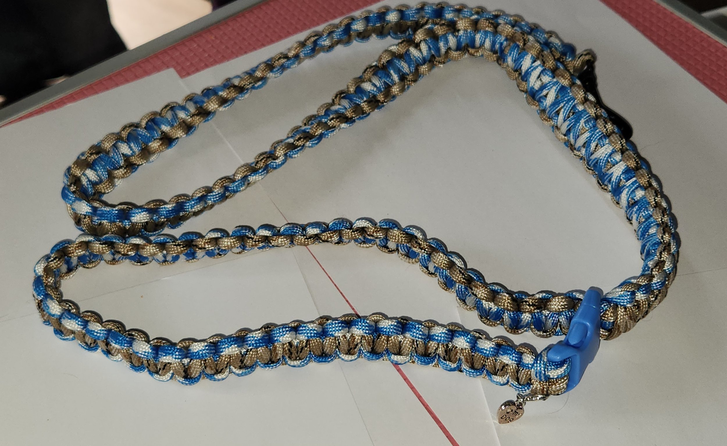 Purple & White Safety Paracord Dog Restraint