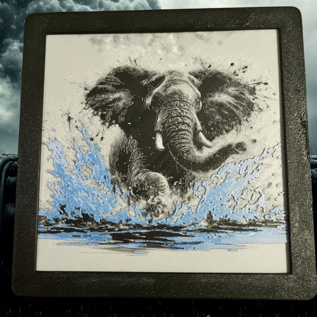 African Ambience 3D Elephant Wall Art