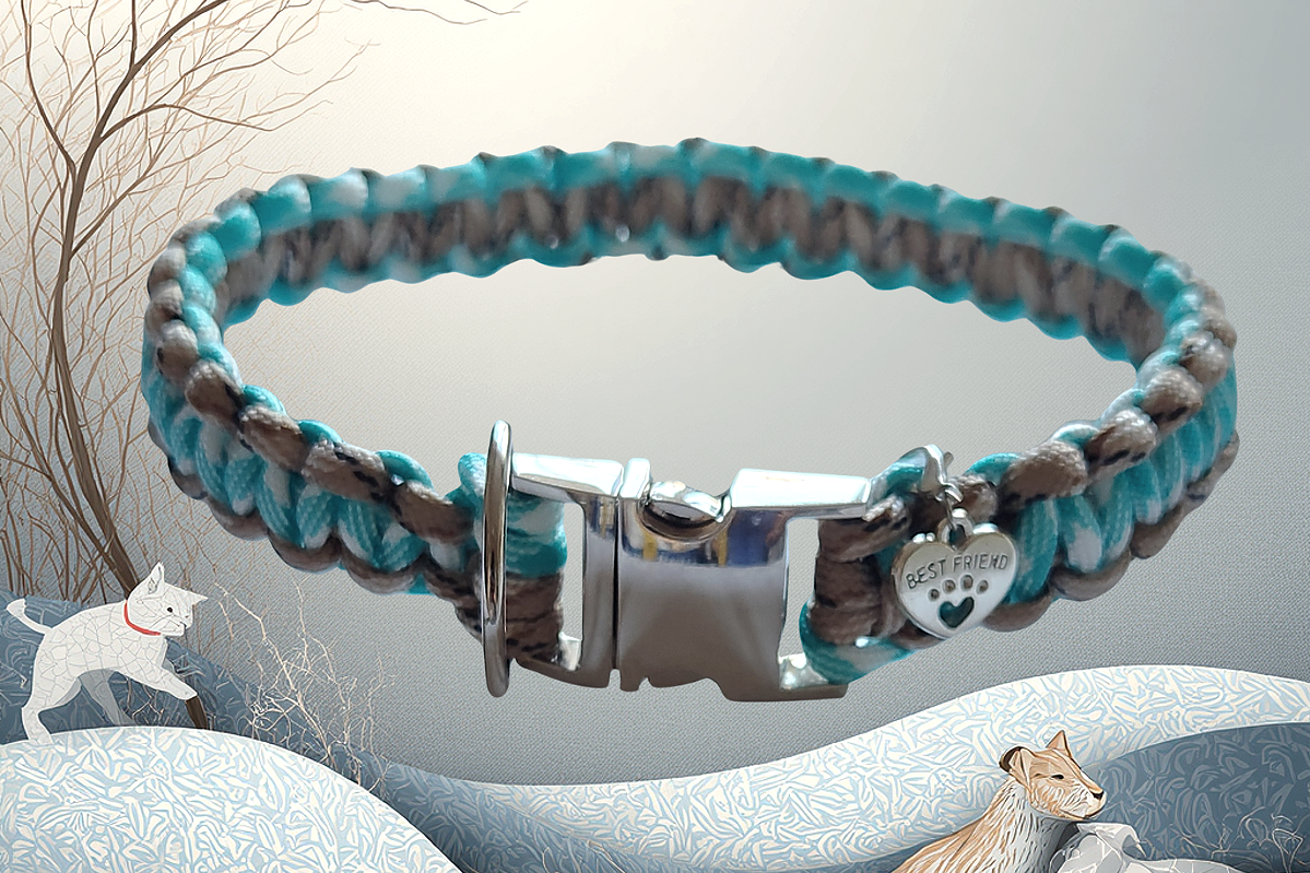 Chic Tri-Color Paracord Pet Collar