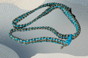 Blue & Khaki Paracord Car Restraint
