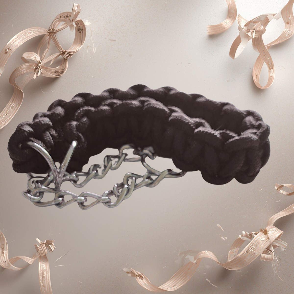 Stylish Secure Black Martingale Dog Collar