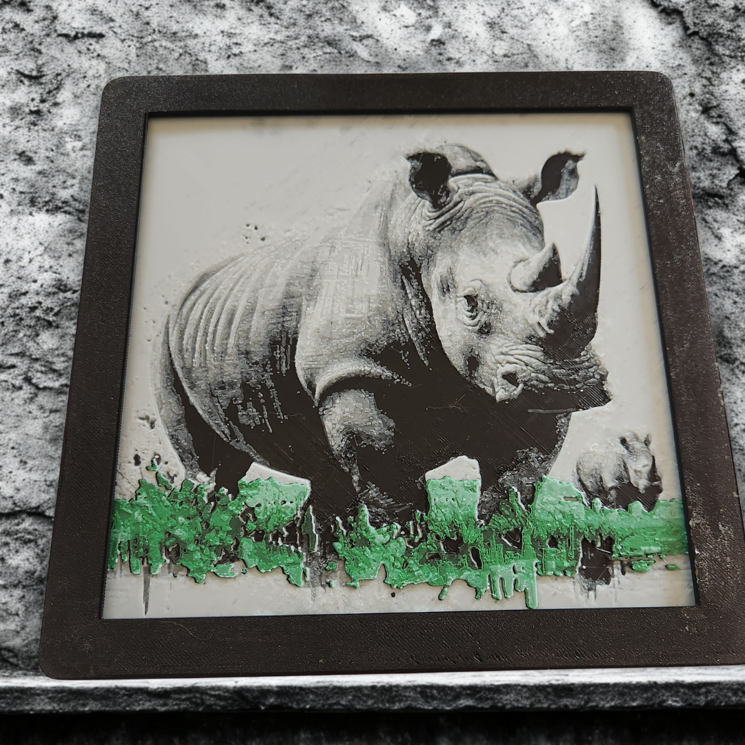 Rhino 3D HueForge Wall Art