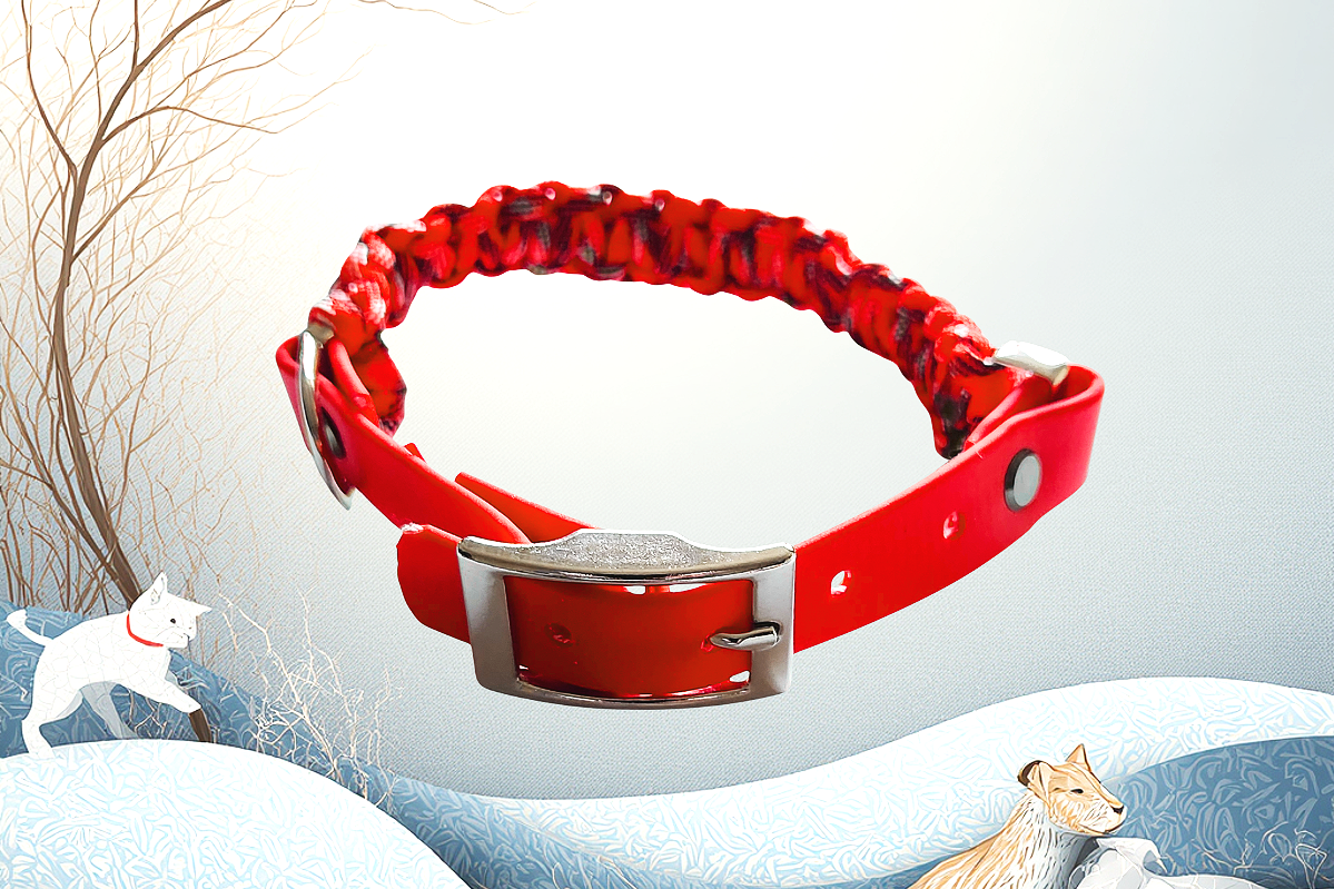 Red & Black Paracord Adventure Dog Collar