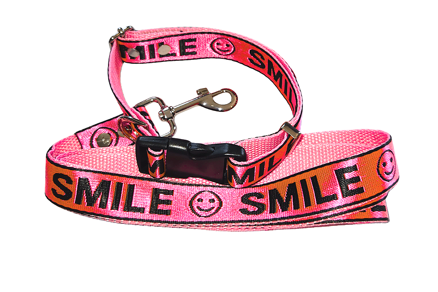 'Smile Collection' Pink Collar & Lead Set