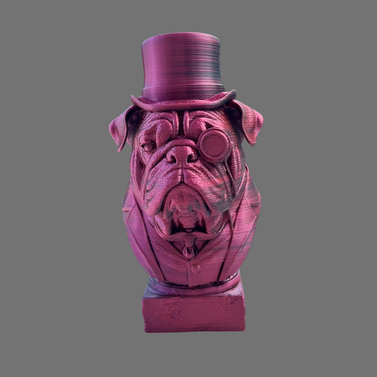 Steampunk Gentleman Bulldog Dog Figurine