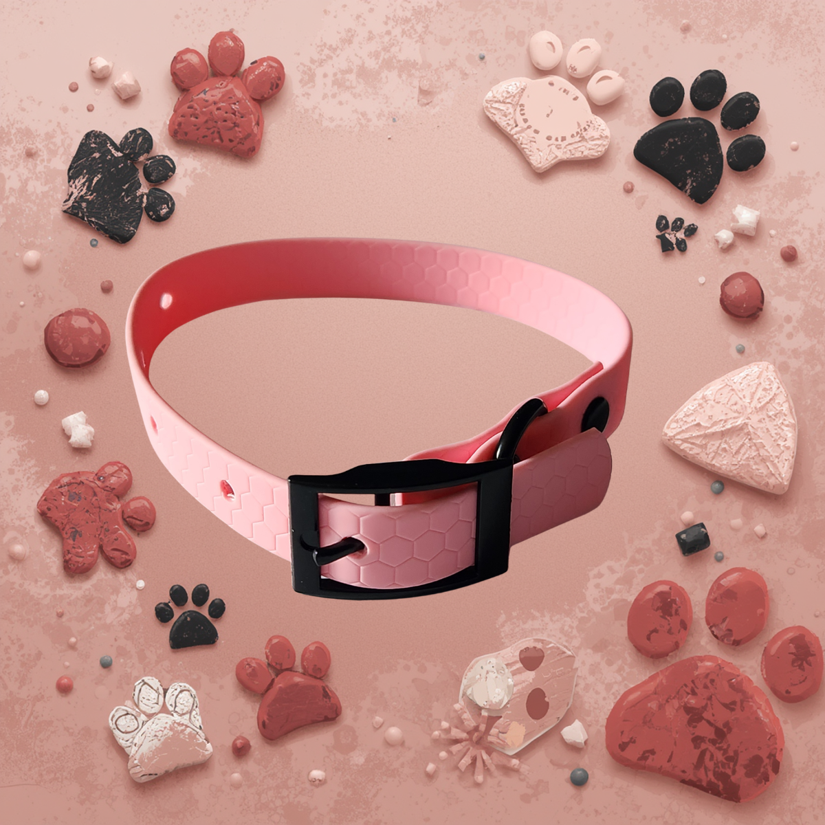 Pink Pawfect Waterproof Dog Collar
