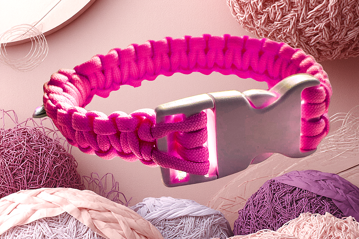 Pawsitively Pink Paracord Pup Collar