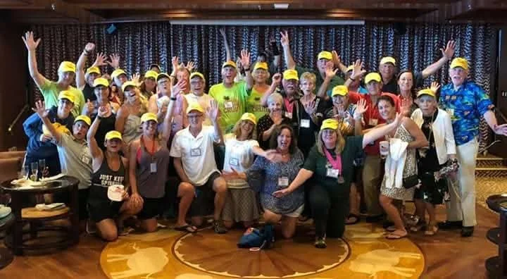 Large group of people pose for a picture