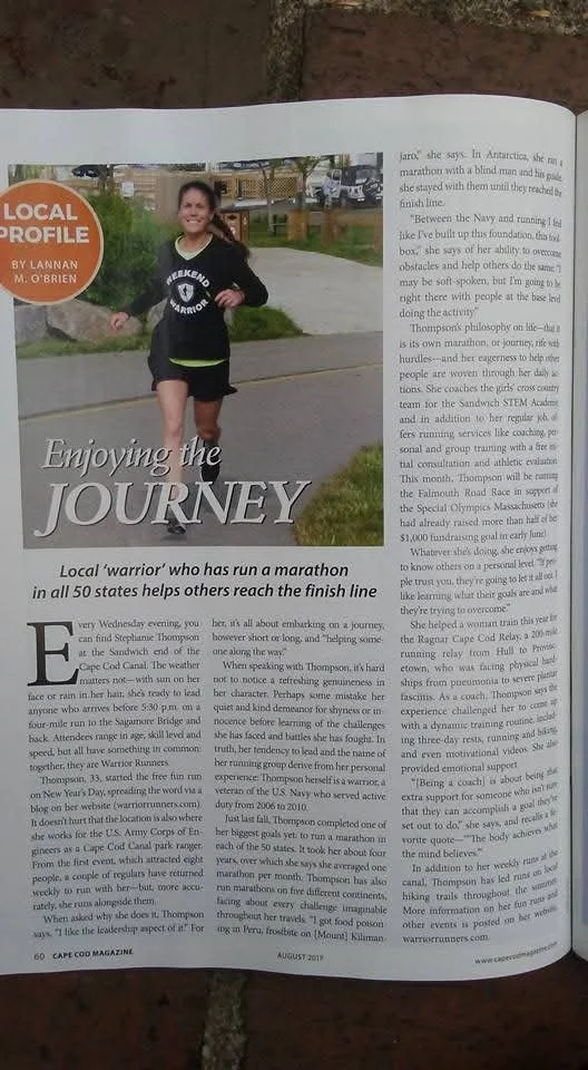 Magazine article profiling Stephanie Thompson