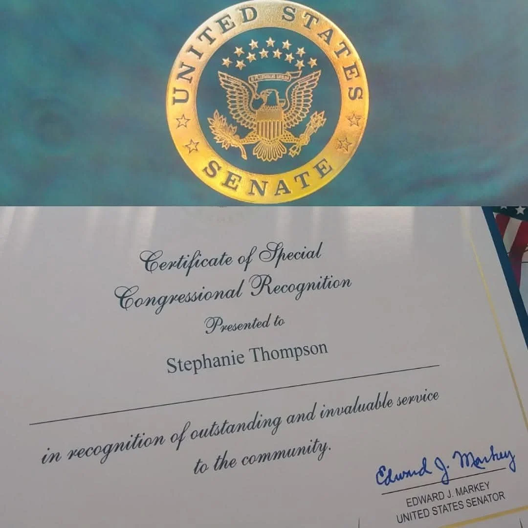 United States Senate Certificate of Special Congressional Recognition to Stephanie Thompson