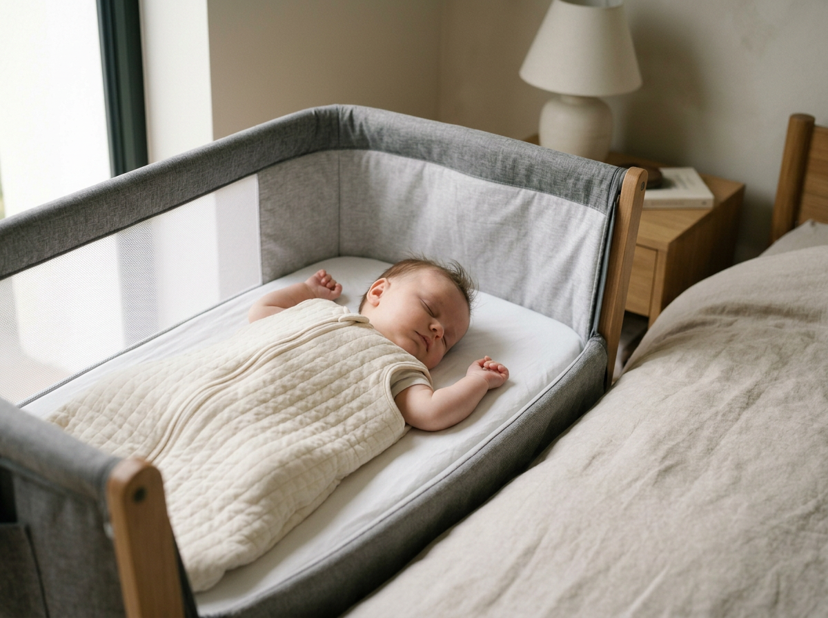 Bébé dort dans un cododo