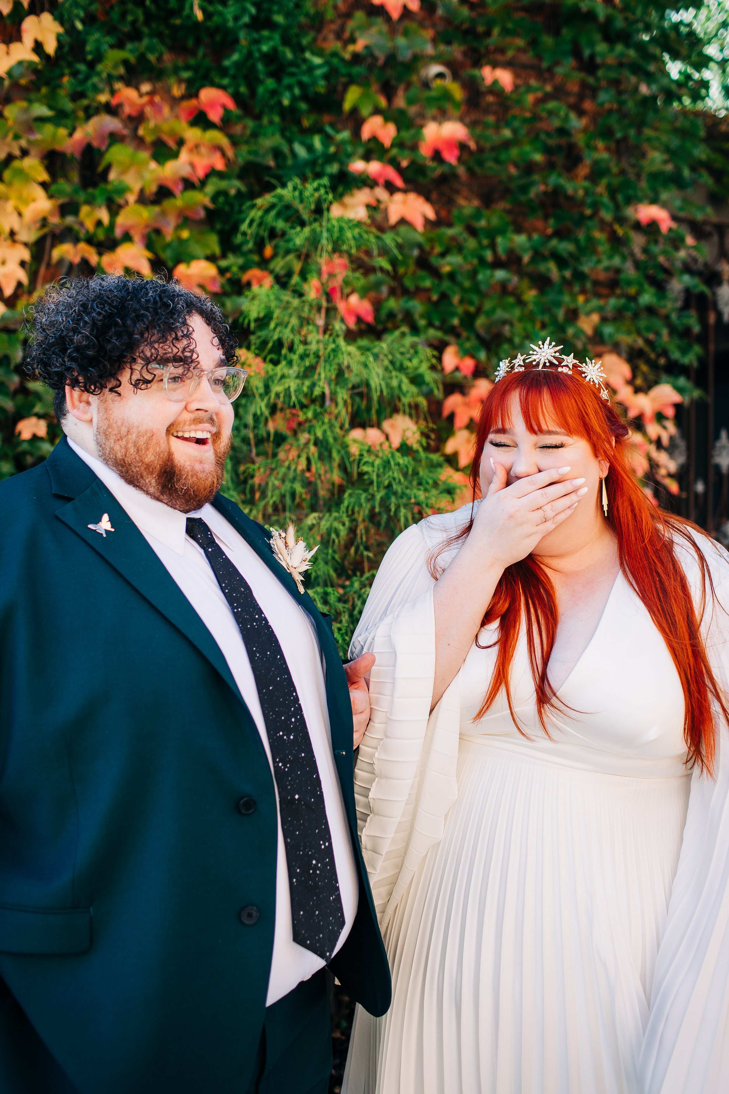 Hudson Hall wedding portraits