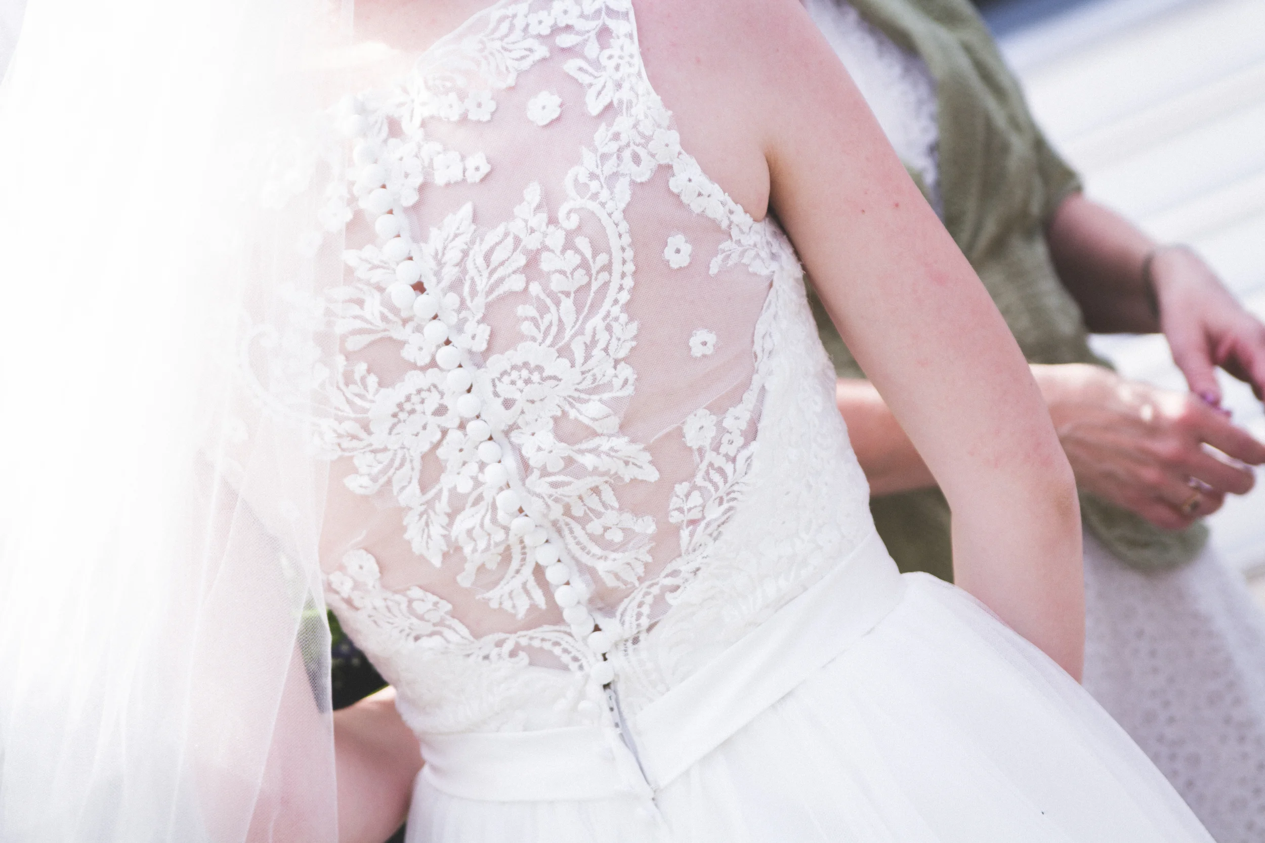 Lace gown at Bliss Farm in Granville, Massachusetts. Sweet Alice Photography.