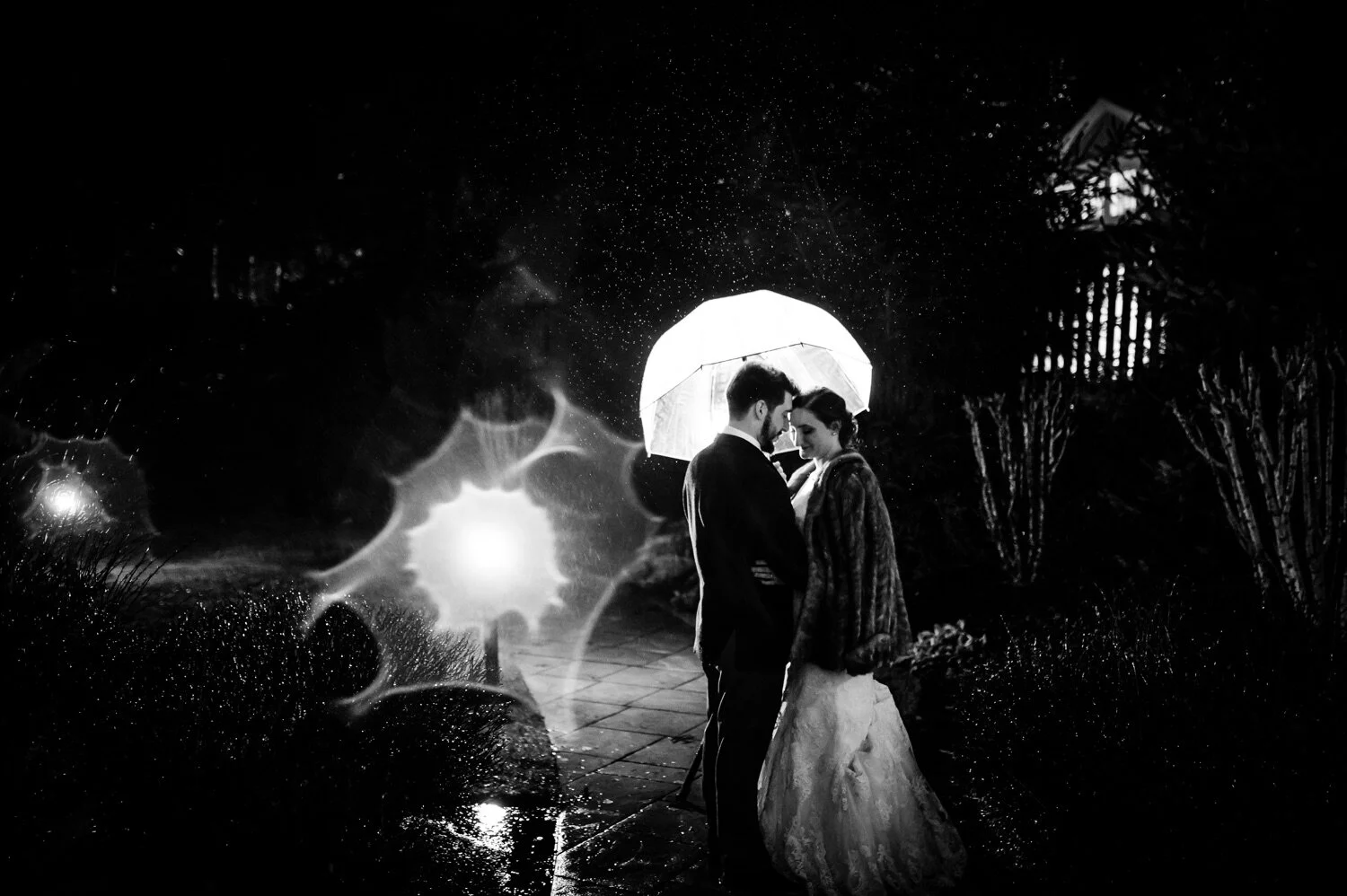 51_Rainy night photos at Christmas wedding at Pinehills Golf Club in Plymouth, MA.jpg