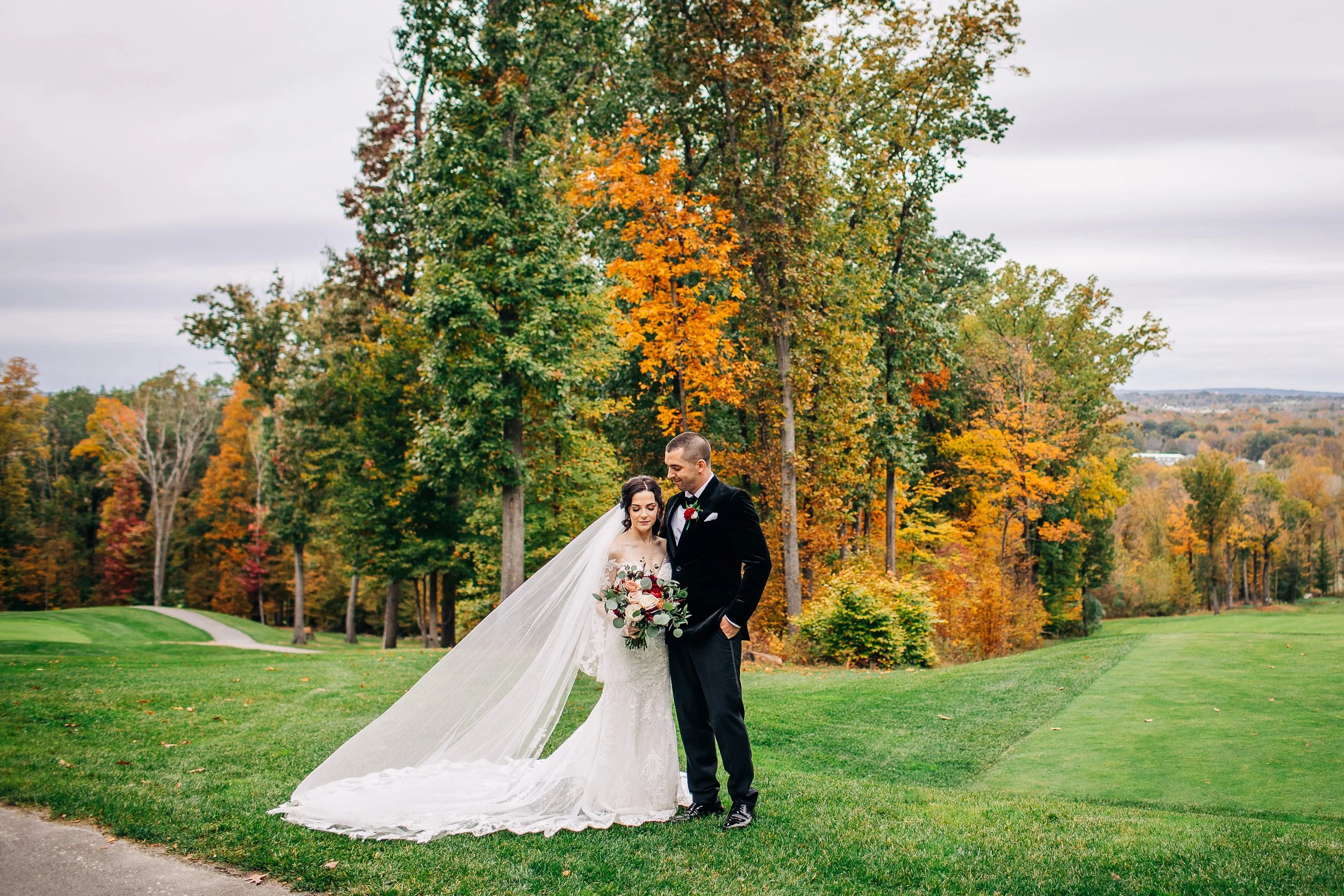 Late October Peak Foliage Wedding // Nicole + Matt