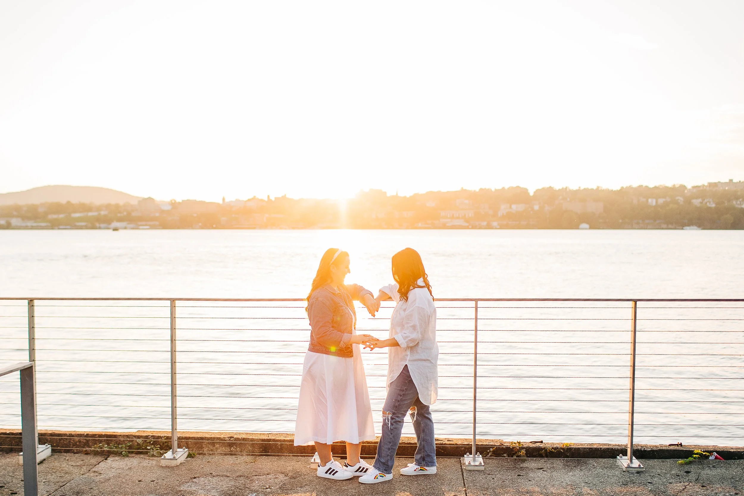Engagement wedding photography session at Long Dock park