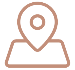 Icon of a map pin placed on a map.