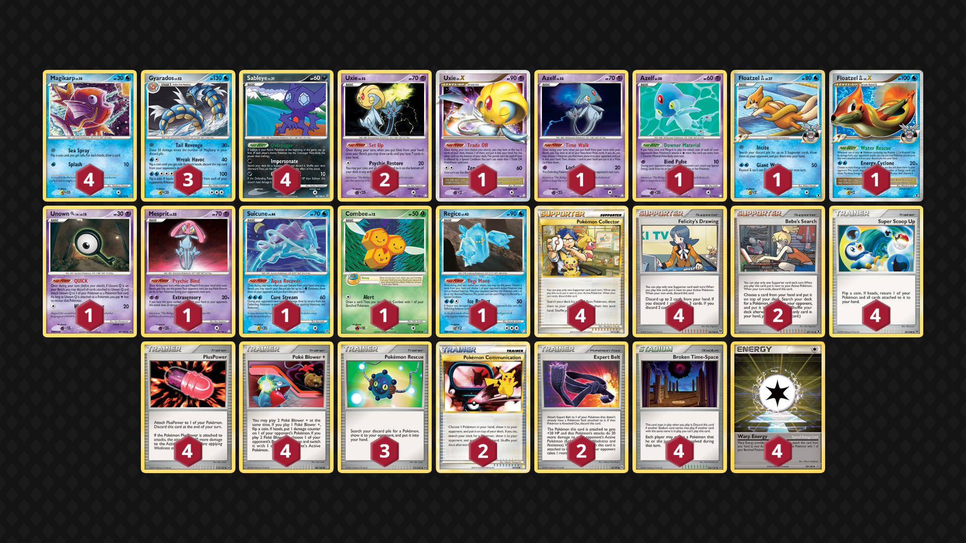 Gyarados - Discards Magikarp to swing for 90 damage for no energy 