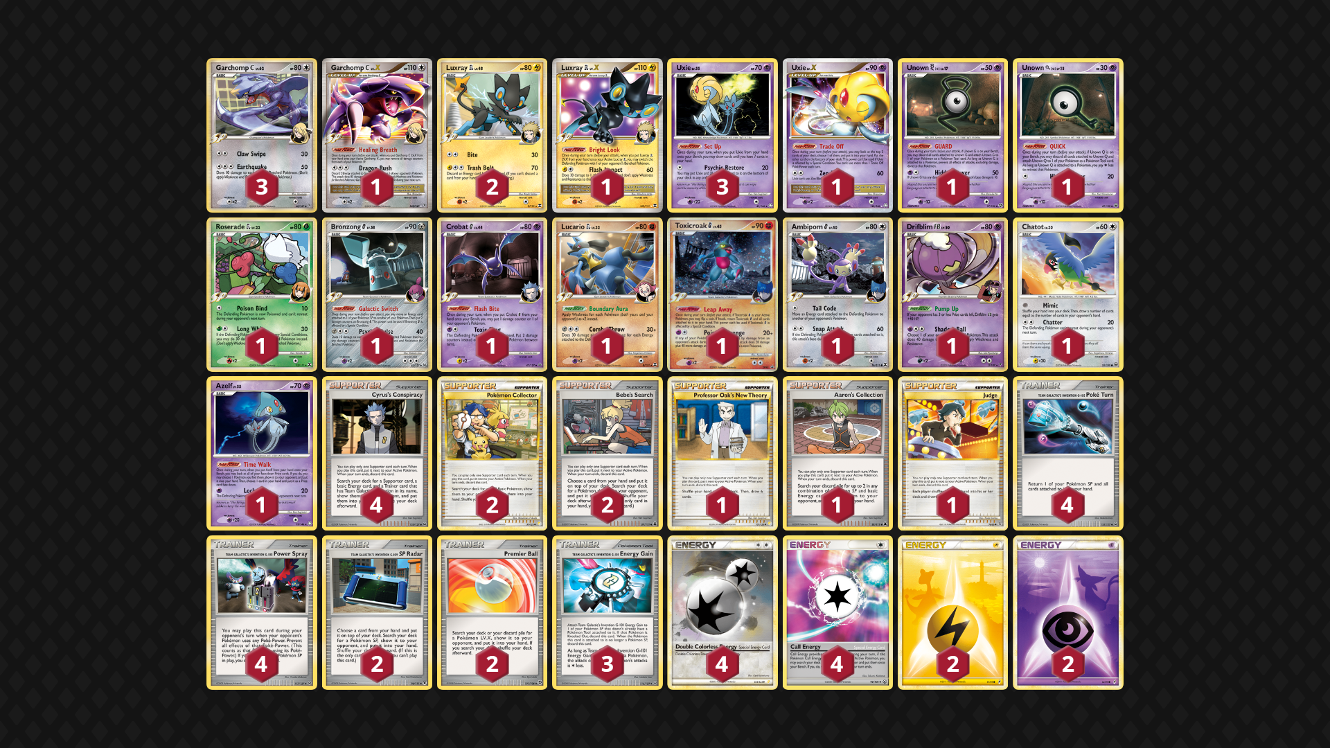 LuxChomp - Deck running off the SP engine, while capitalizing off gusting with Luxray and Sniping with Garchomp, was dominant in 2010