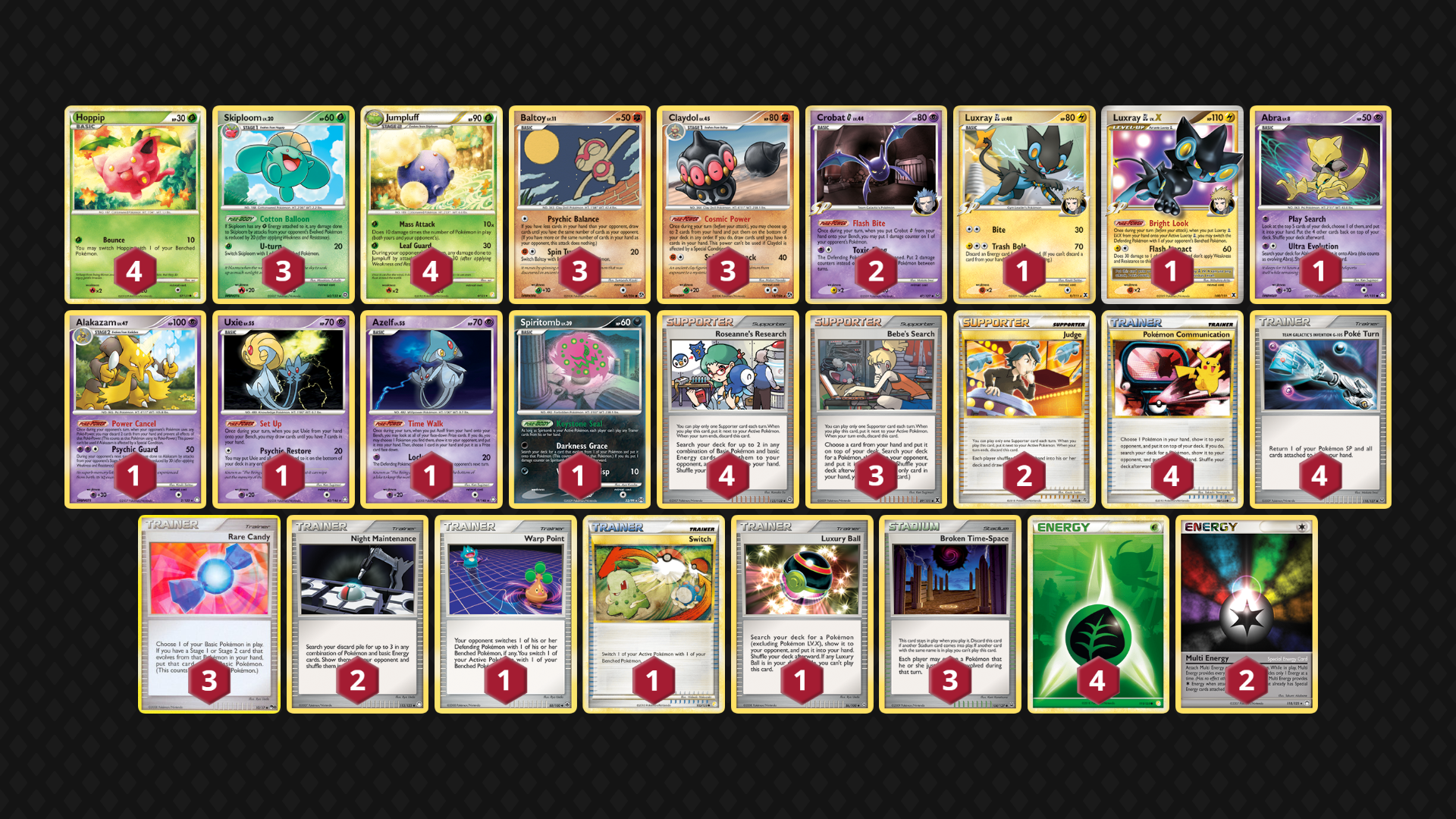 Jumpluff- Fill bench and punish opponents with early wins by swinging with 1 energy for Jumpluffs mass attack