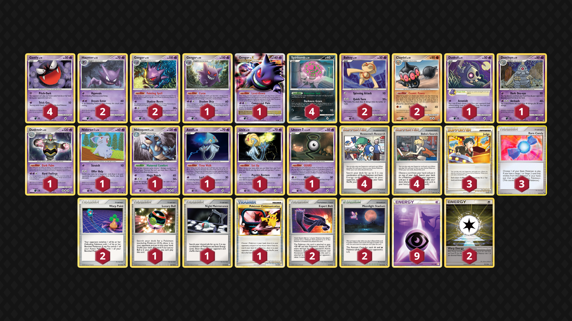 Curse Gar- uses multiple Gengar to hit and run into item locking Spiritomb and spread damage with Shadow Skip Gengar