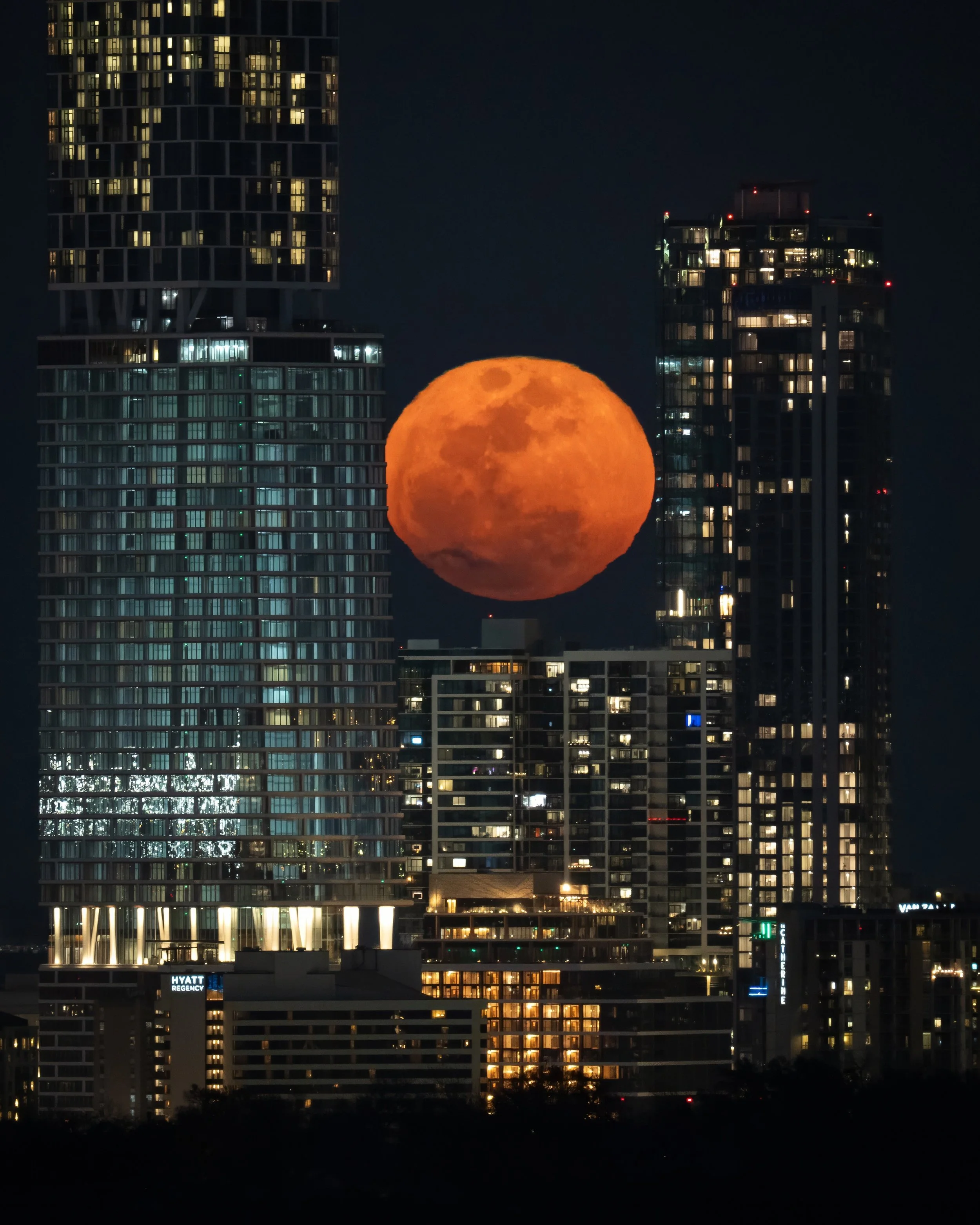Worm Moon over Austin