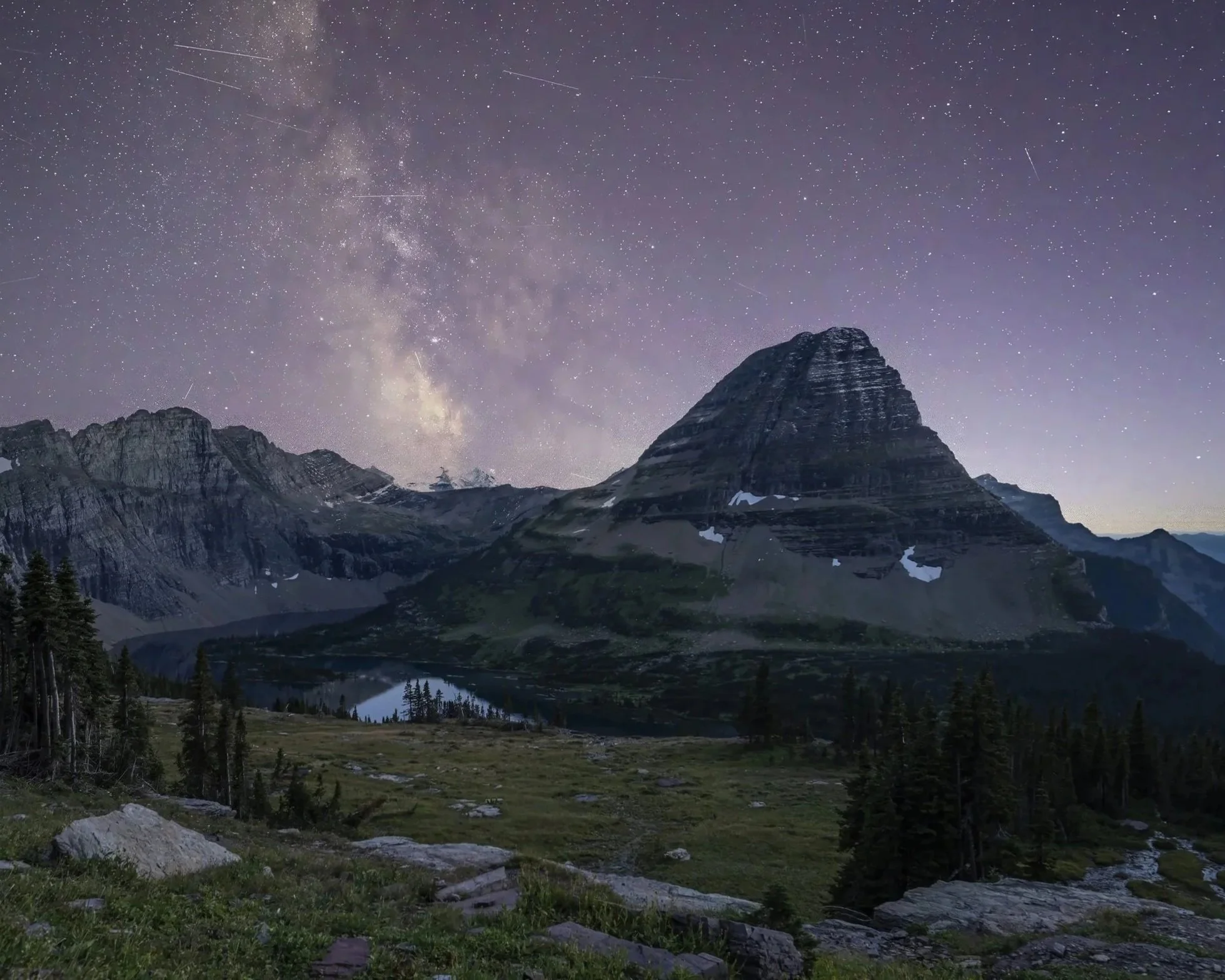 G1- Hidden Lake with Milky Way