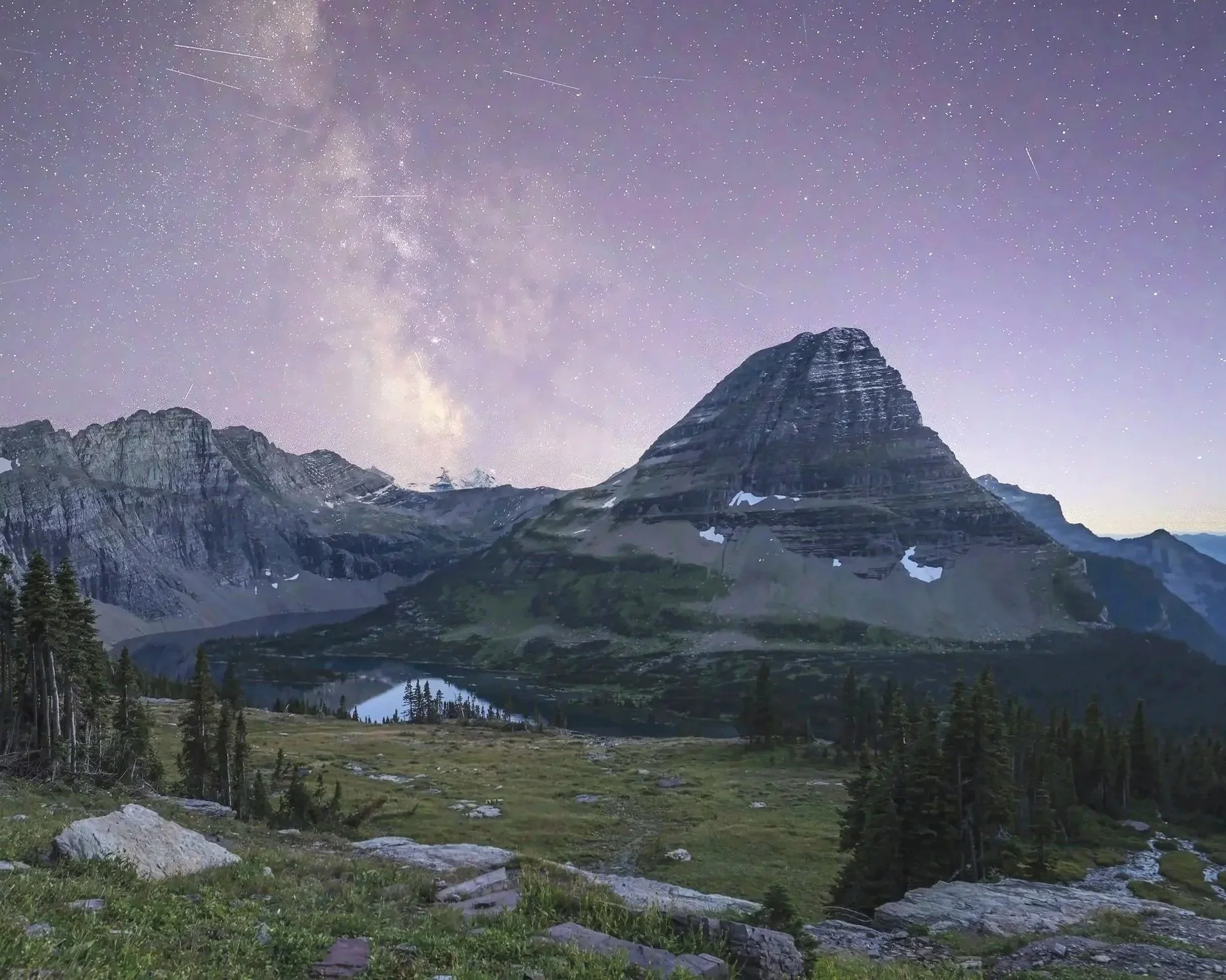 Hidden Lake Milky Way, Glacier NP 2024