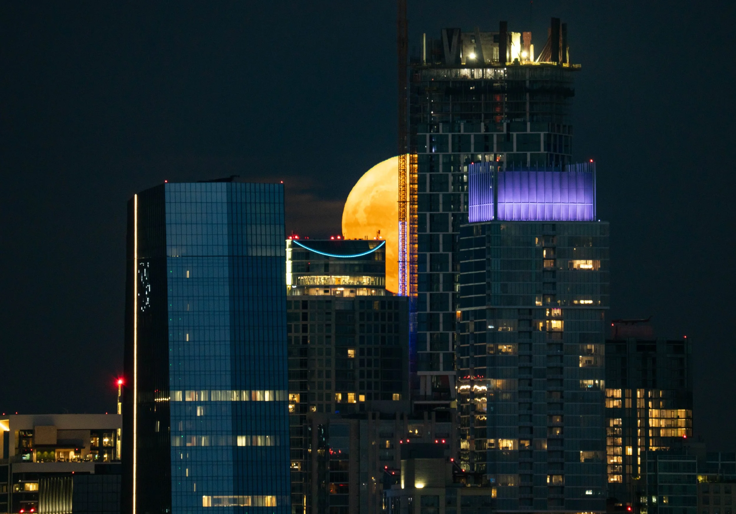 G2- Moon behind the city