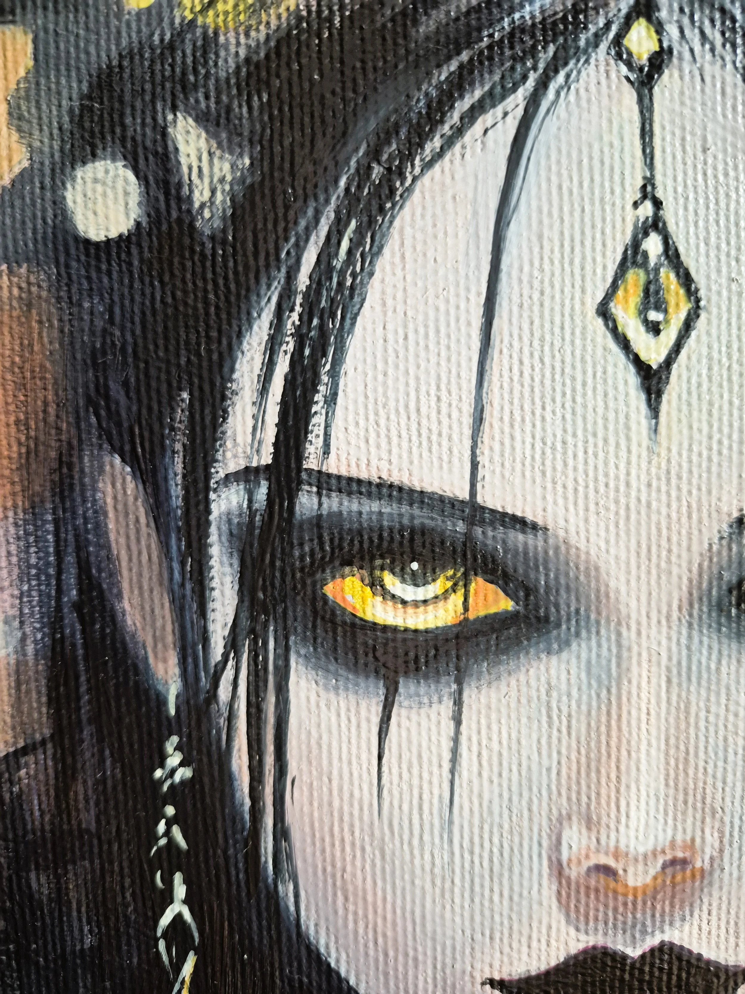 Close-up detail of the oil painting "Die Zeit ist um" by Alek Groß, showing professional brushwork and texture