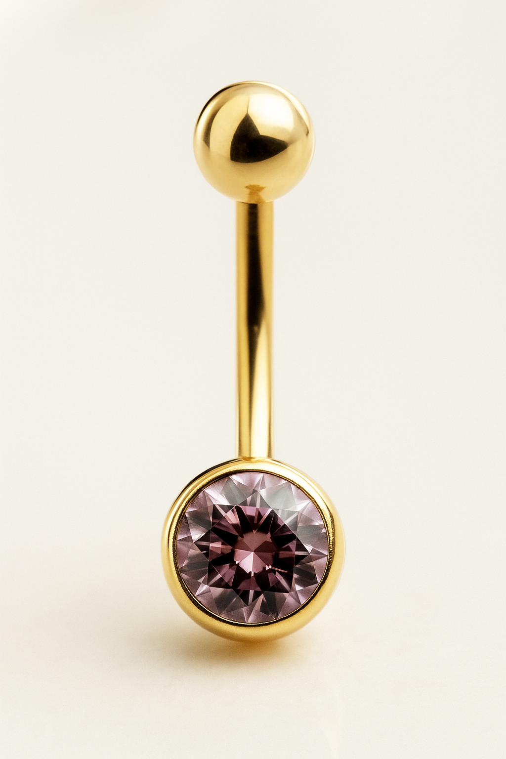 Noble Crystal Golden Bauchnabelstecker