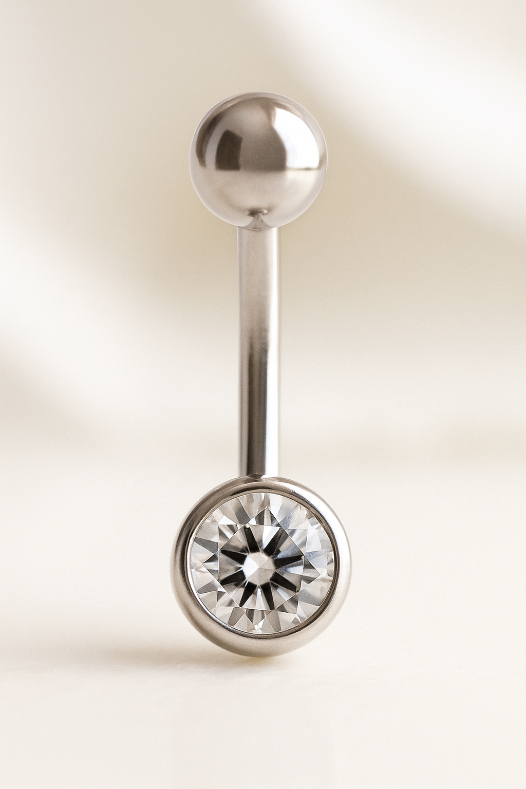 Noble Crystal Silber Bauchnabelstecker